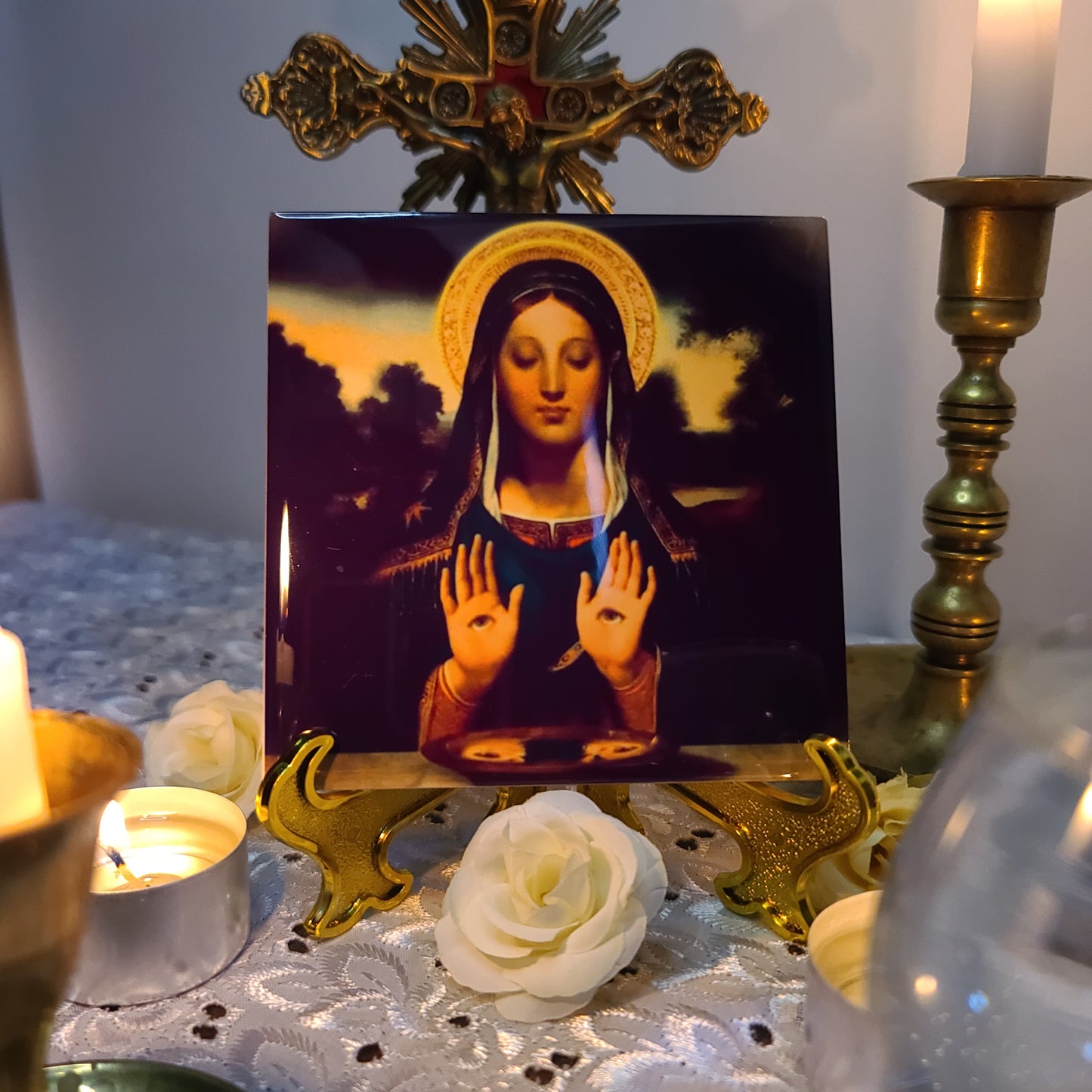 St lucy altar tile/ home decor