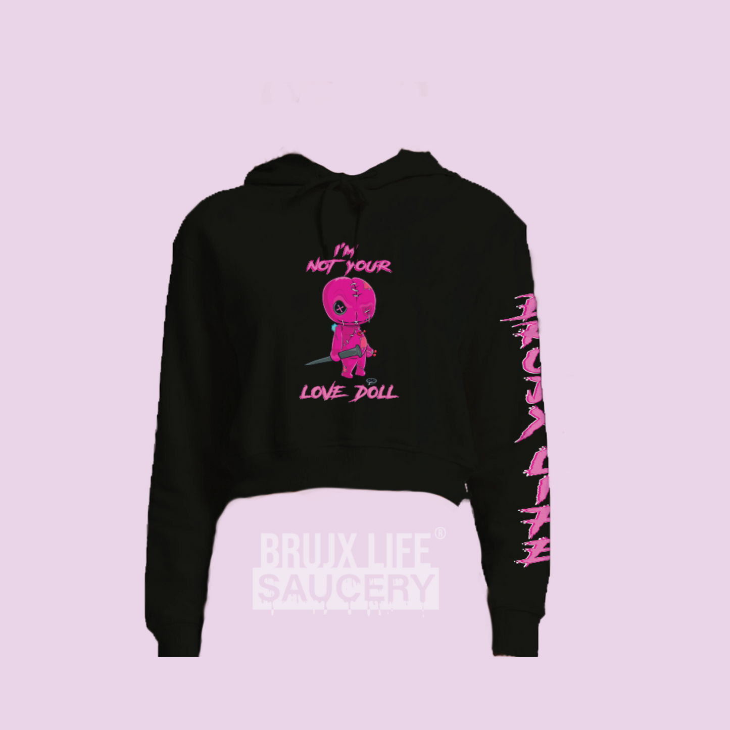 Voodoo Doll Cropped Hoodie